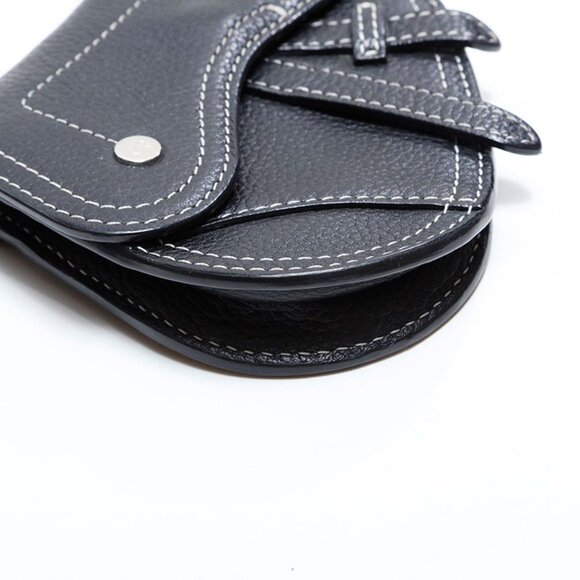Dior Pouch Leather Saddle Bag Charm Mini Key Holder - Picture 5 of 10